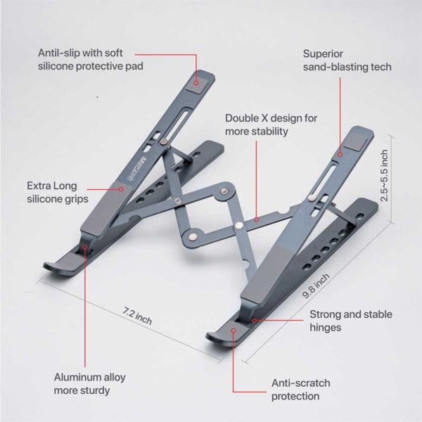 MegaStro Ergo Fold Portable Laptop Stand - Image 7