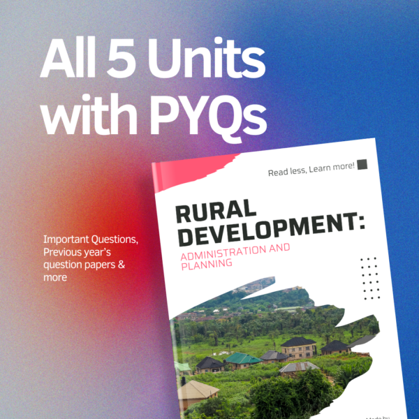 RURAL DEVELOPMENT: ADMINISTRATION AND PLANNING (KHU701 / KHU801)