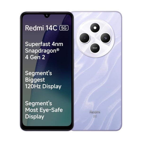 Redmi 14C 5G (Stardust Purple, 4GB RAM, 128GB Storage)