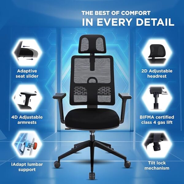 The Sleep Company Flex Ergonomic Office Chair - Image 5