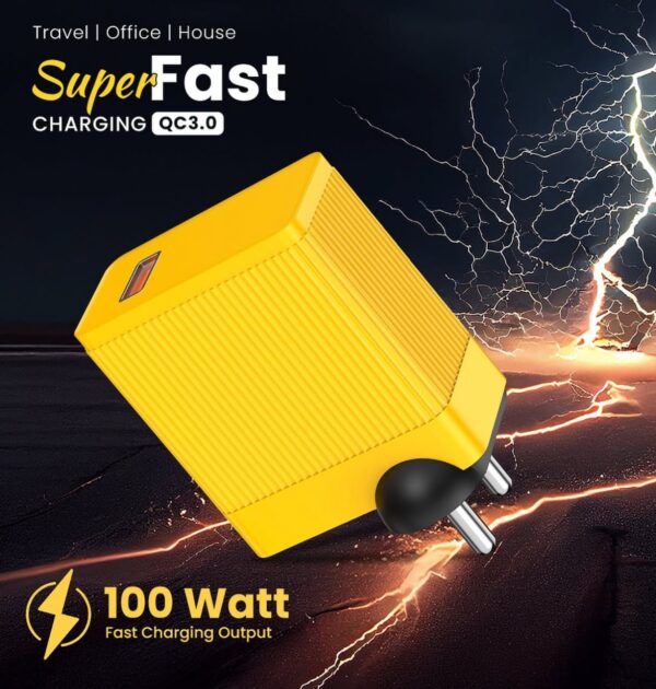 Treams 100W QC 3.0 Charger with Fast Charging Type C Cable