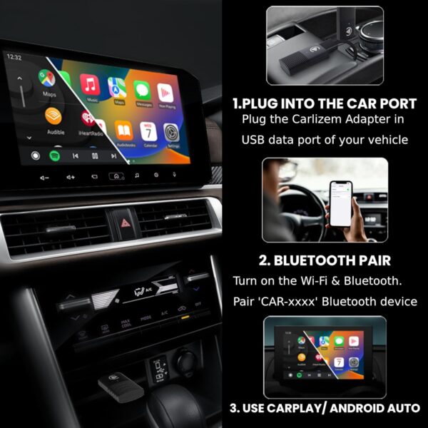 Carlizem Wireless Carplay & Android Auto Adapter - Image 4