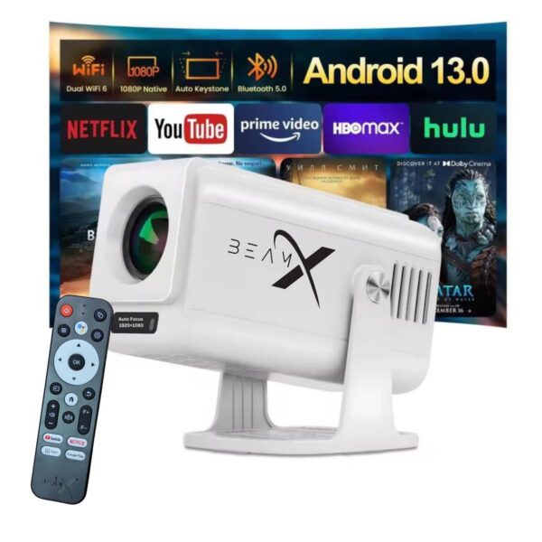 BeamX Thunder Pro Projector (1080p Native, FHD Netflix, Voice Search, Auto Focus) - Image 3