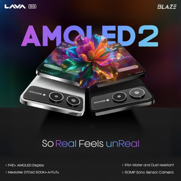 Lava Blaze AMOLED 2 5G (Black, 6 GB RAM, 128 GB Storage) - Image 3