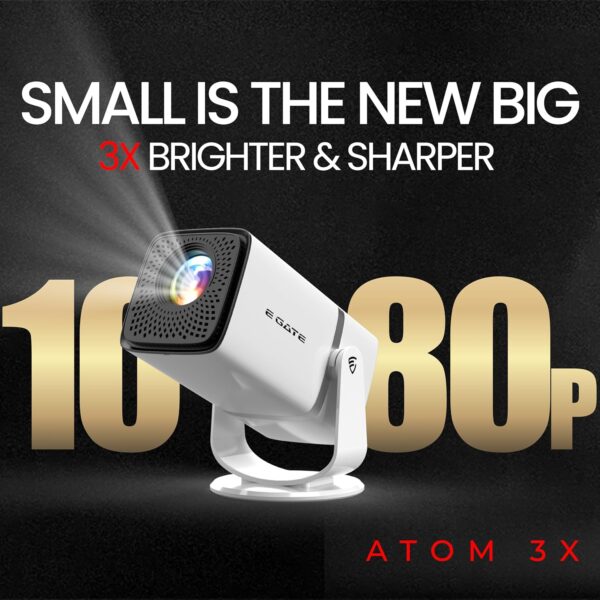E GATE Atom 3X (1080p Native) Projector - Image 2