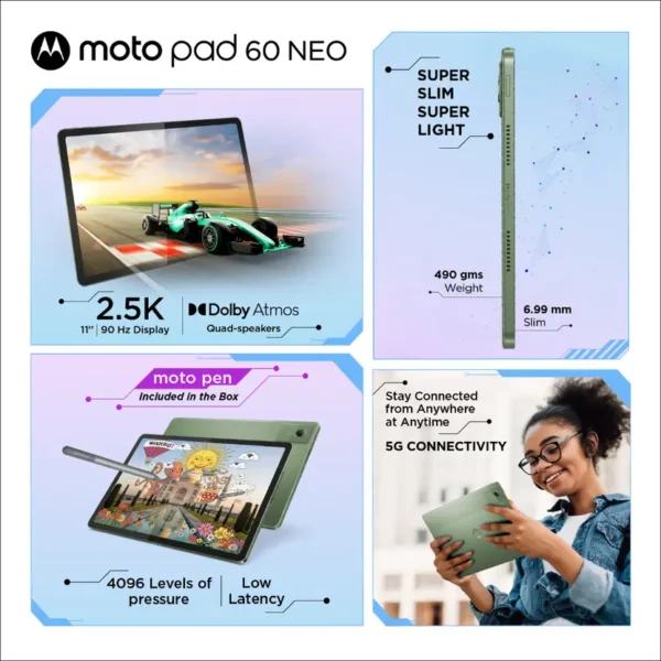 MOTOROLA Pad 60 Neo 8 GB RAM 128 GB ROM (Wi-Fi+5G) Tablet - Image 3