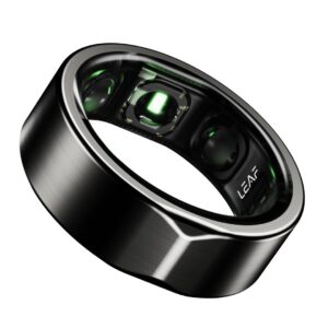 Leaf Halo Smart Ring (Carbon Black - Size 9)