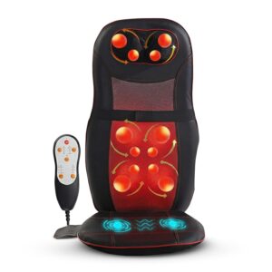 AGARO Ace 48-Watts Shiatsu Seat Cushion Chair with 3 Vibration Intensity Options & Mild Heat (Black)