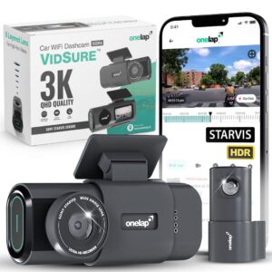 Onelap Vidsure™ (2026 Sony STARVIS IMX335) - 3K UpScaled to 4K Dashcam for Car | Front and Rear