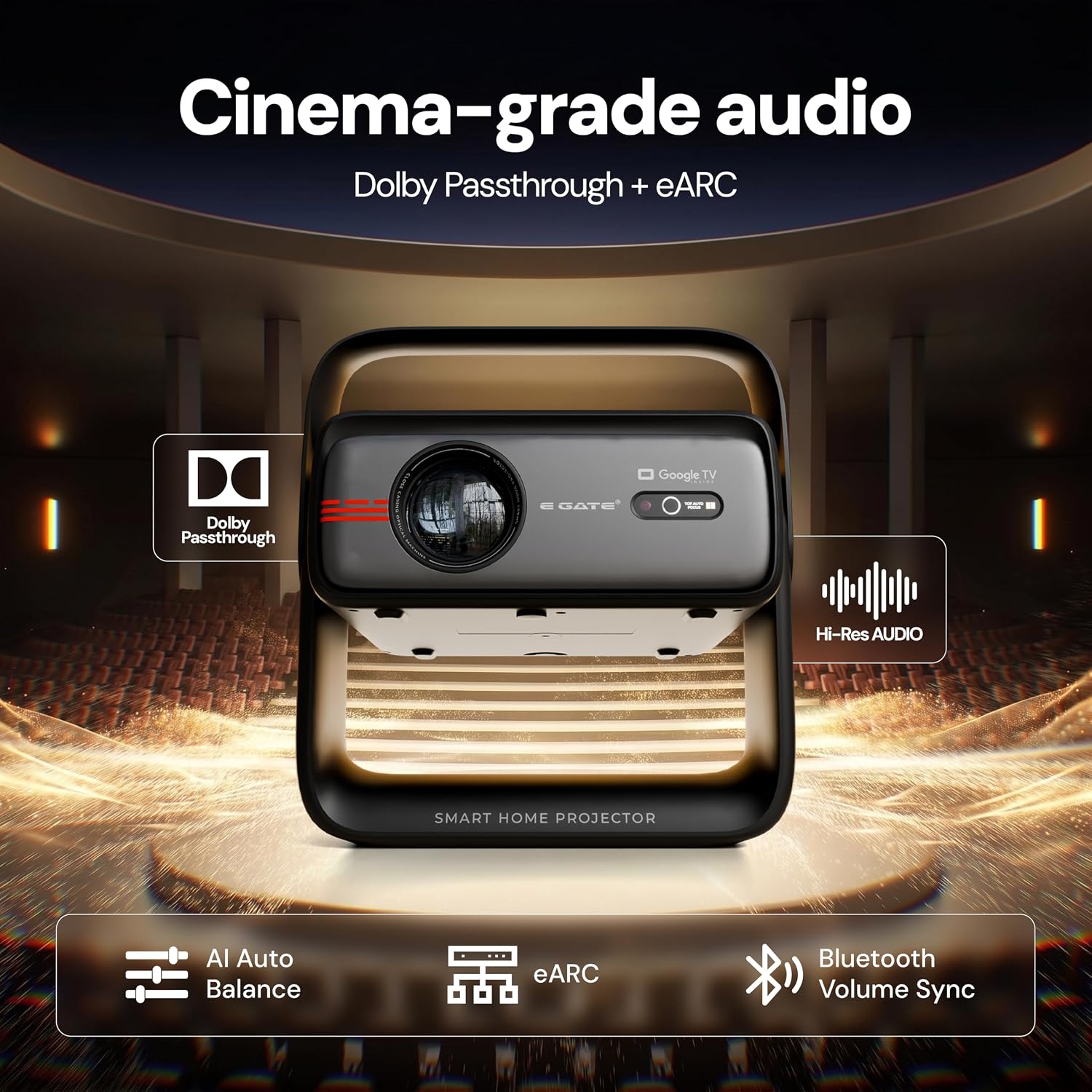 E GATE Zen 9X Google TV Official Native 1080P Projector - Image 5