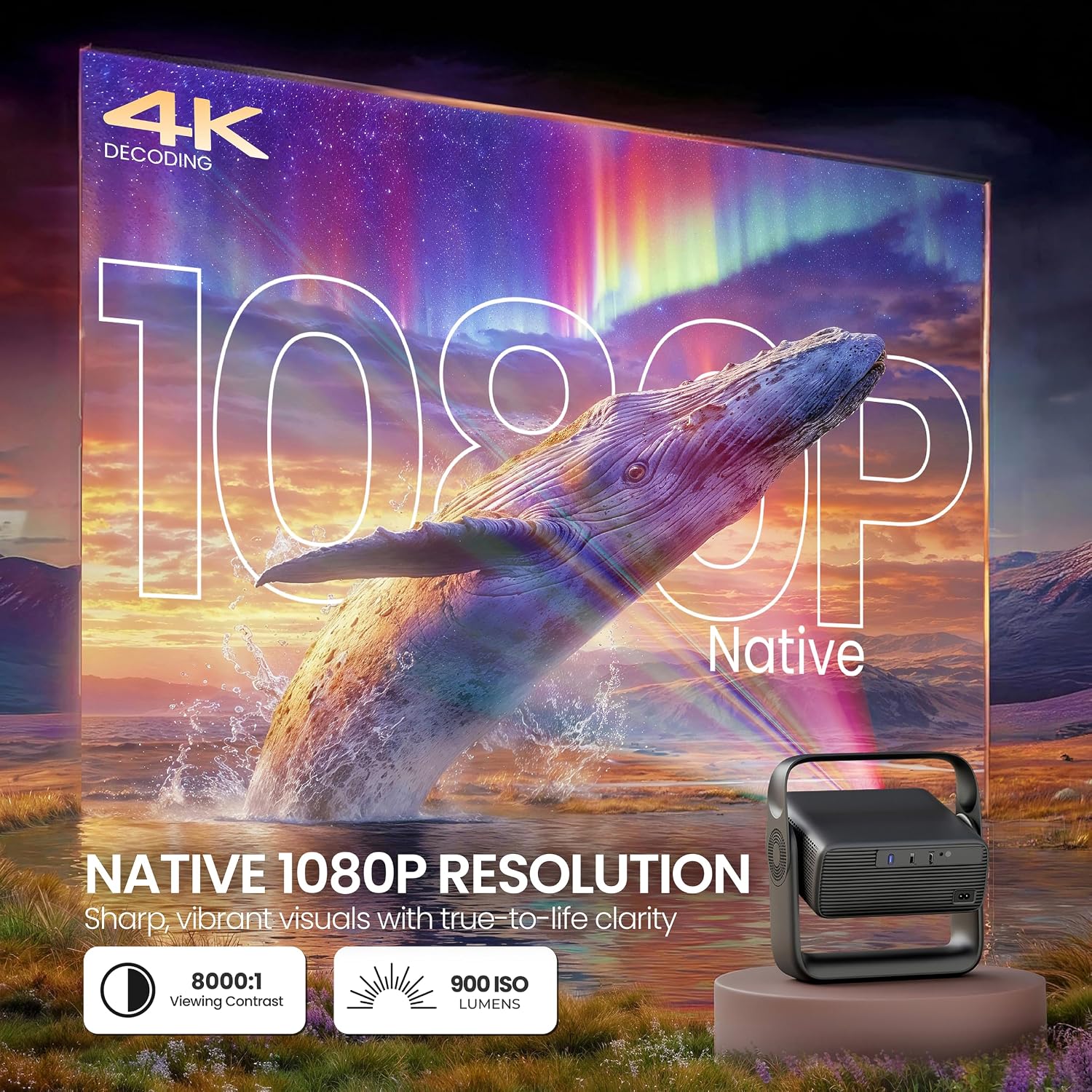 E GATE Zen 9X Google TV Official Native 1080P Projector - Image 9